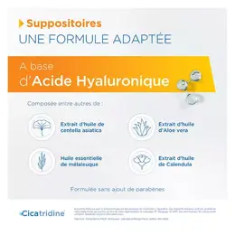 Cicatridine Suppositoires Cicatrisants à l'Acide Hyaluronique 10 unités