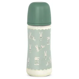Suavinex Wonderland Fast Flow Baby Bottle Bunnies Green +6m 360ml