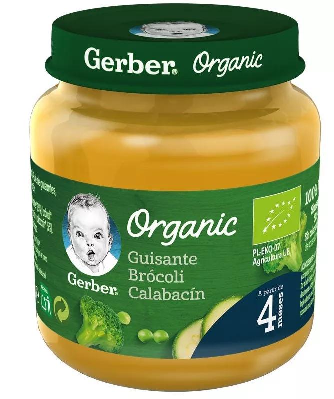 Gerber Tarrito Orgánico Guisante, Brócoli y Calabacín 125 gr