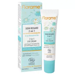 Florame Hydratation Soin Regard 2-en-1 Bio 15ml