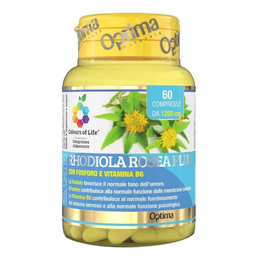 Optima Naturals Colours of Life Rhodiola Rosea Plus Integratore Tono dell’Umore 60 Compresse