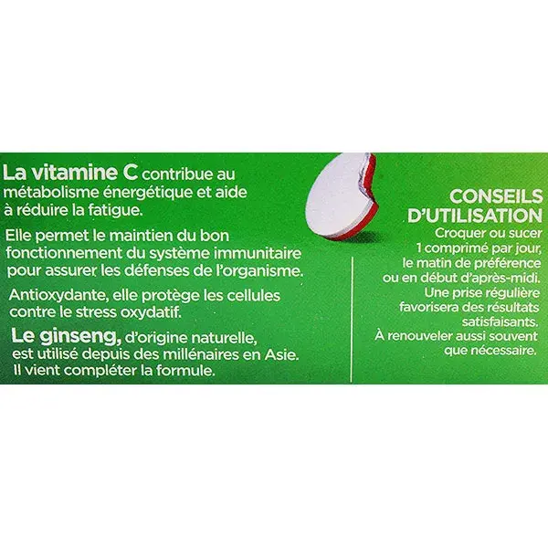 Nutrisanté vitamina C + Ginseng 24 tabletas masticables
