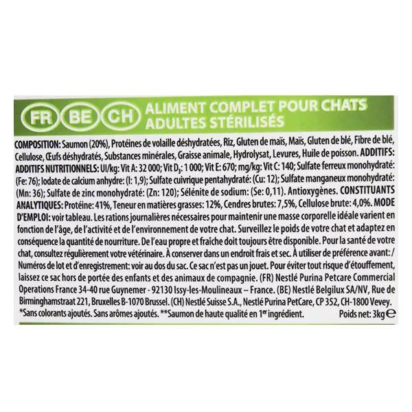 Purina Proplan Sterelised OptiRenal Salmón Gato 3kg