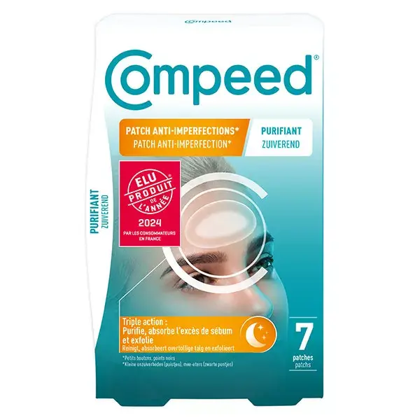 Compeed Patchs anti-imperfections purifiants hydrocolloides 7 unités ...