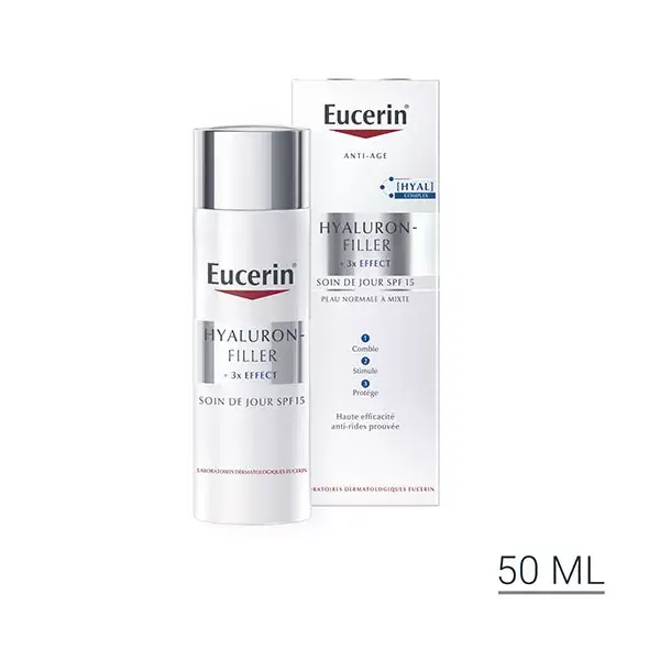 Eucerin Hyaluron-Filler +3x Effect Cuidado de Día Piel Normal a Mixta SPF15 50ml