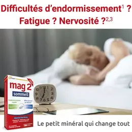 MAG 2 Sommeil Magnésium Marin 300mg Mélatonine 1,9mg 30 comprimés