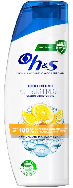 H&S Champú y Acondicionador Anticaspa Todo En Uno Citrus Fresh 300 ml