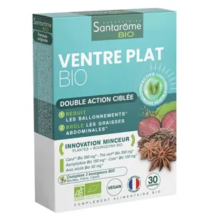 Santarome - Pancia Piatta Biologica - Dimagrante e Antigonfiore - 30 Compresse