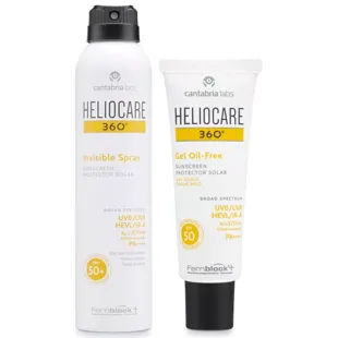 Heliocare 360 Invisible Spray SPF50 200 ml + Oil Free Gel SPF50 50 ml