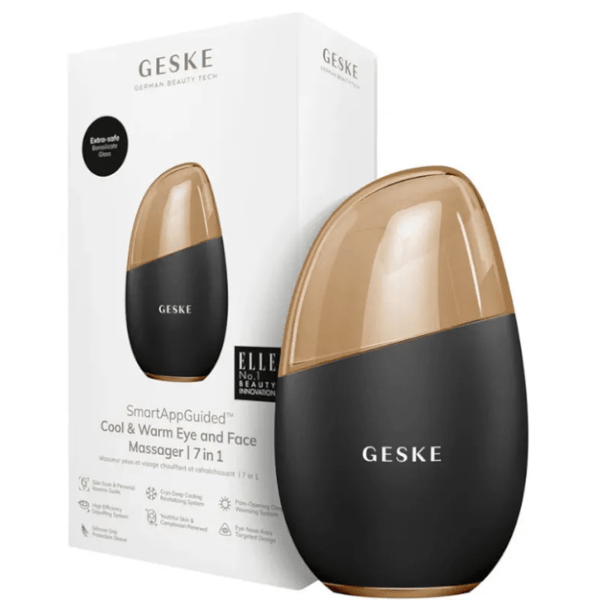 Geske Cool &amp; Warm 7-in-1 Augen- und Gesichtsmassagegerät Schwarz