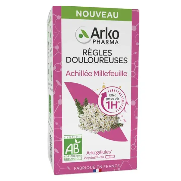 Arkpharma Arkogélules Règles Douloureuses Achilée Millefeuille BIO  30 gélules