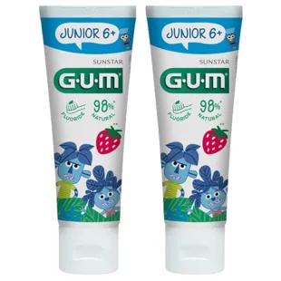Gum Junior Gel Dentifrice Saveur Tutti Frutti 2x50 ml