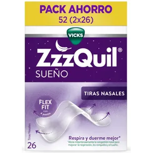 ZzzQuil Sleep Nasal Strips Breathe and Sleep Better 2x26 units