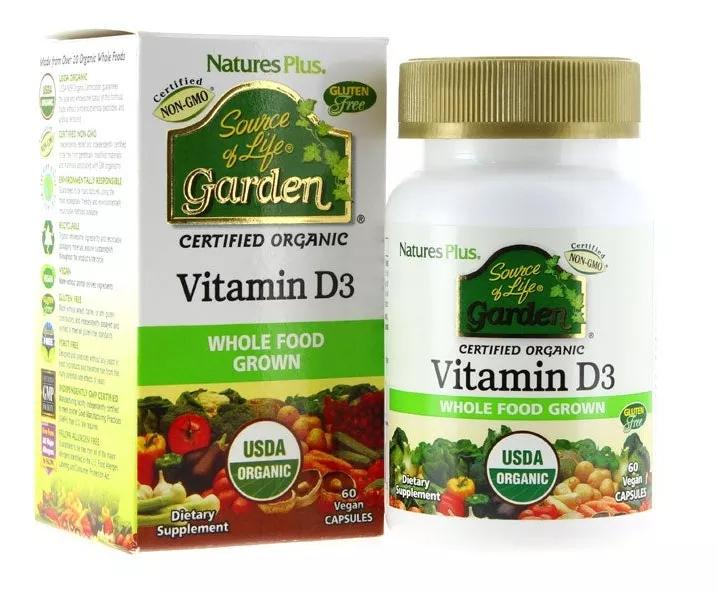 Nature's Plus Vitamina D3 Garden Natures Plus 60 Cápsulas