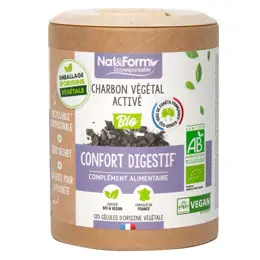 Nat & Form Écoresponsable Charbon Végétal Activé Bio 90 gélules