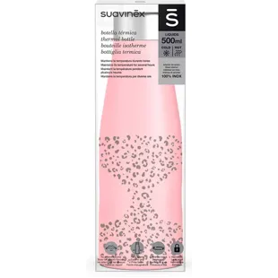Suavinex RVS Fles 500 ml Roze