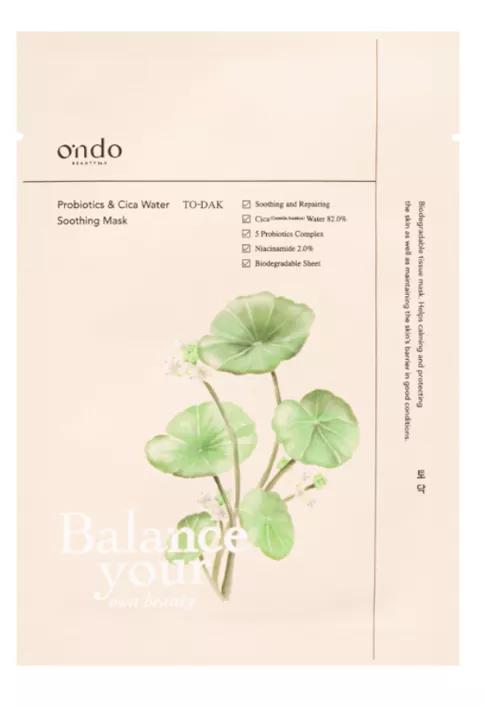 Ondo Beauty 36.5 Probiotica & Cica Water Kalmerend Masker 1 st