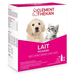 Clement Thekan Lait En Poudre Chiot Chaton + Biberon Et Tétines 400g