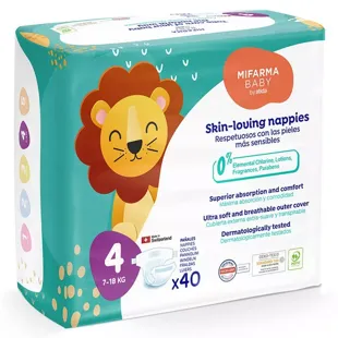 Mifarma Fraldas Bebé T4 (7-18 kg) 40 unidades