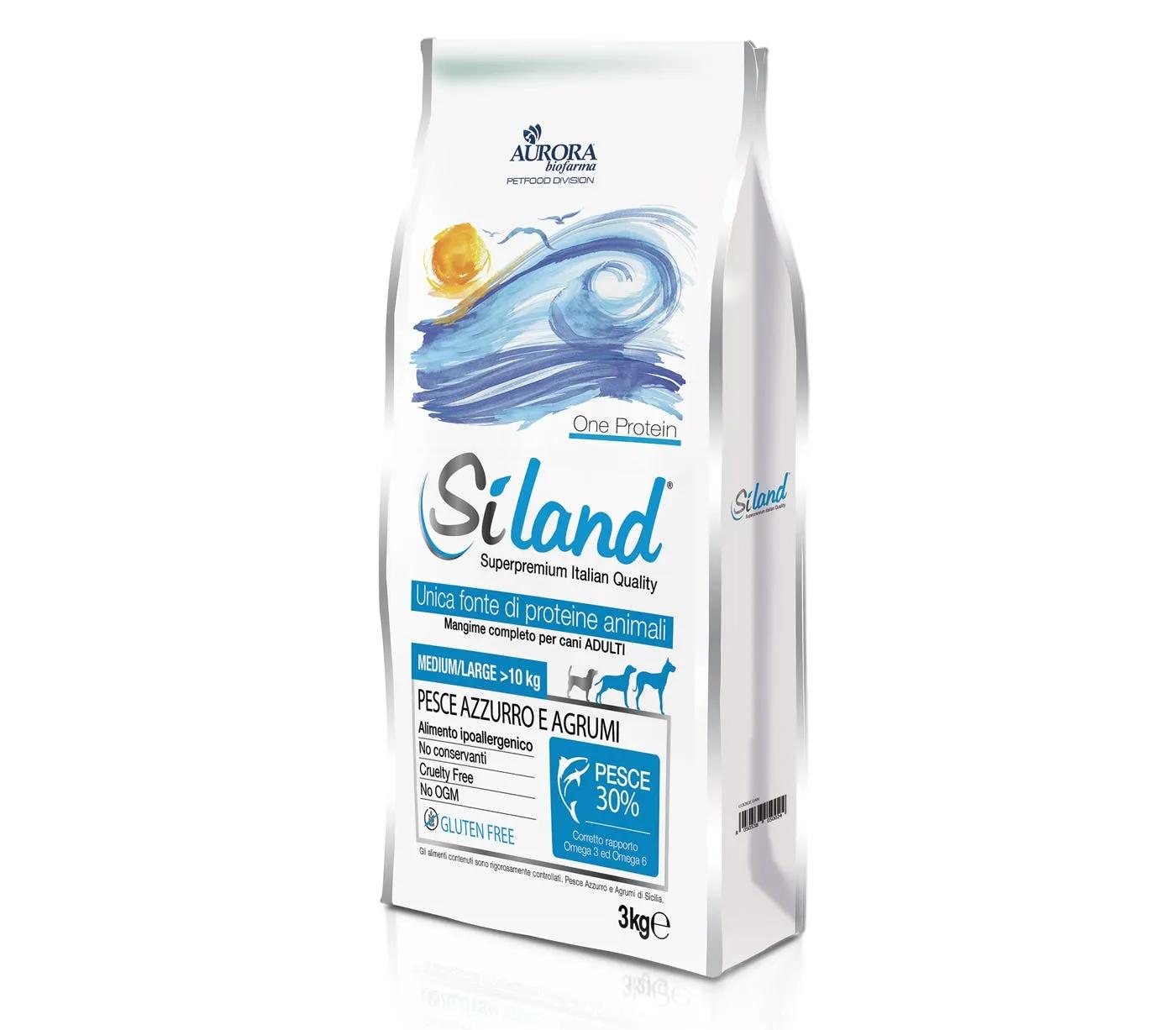 Siland One Protein Pesce Azzurro E Agrumi Alimento Completo Per Cani Adulti Taglia Medium/Large 3 Kg