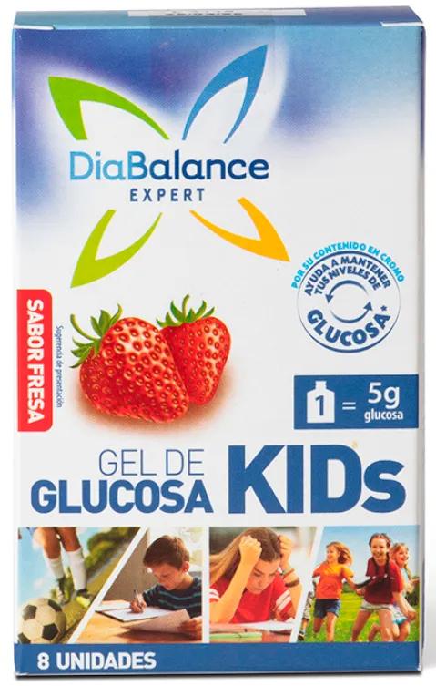 Diabalance Expert Glucose Gel Kids 8 Einheiten Erdbeergeschmack