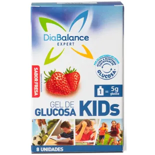 Diabalance Glucose Gel Kids Sabor Morango 8 unidades