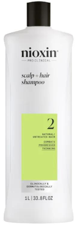 Nioxin 2 Geavanceerde verzwakkende natuurlijke haarshampoo 1000 ml