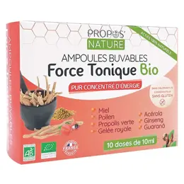 Propos' Nature Apithérapie Force Tonique Bio 10 ampoules