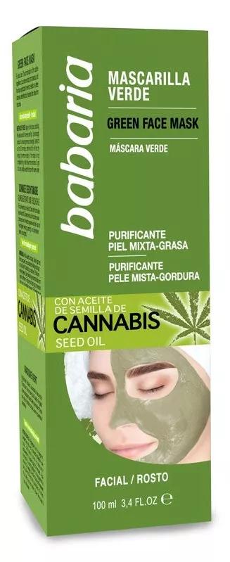Babaria Máscara Verde Com Óleo de Semente de Cannabis 100ml