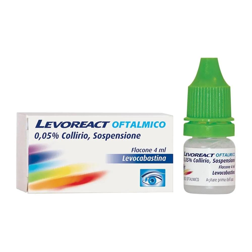 Levoreact Collirio Antistaminico Per Occhi Che Lacrimano e Congiuntivite Allergica 4 ml