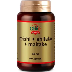 Obire Reishi + Shitake + Maitake 300 mg 90 Capsules