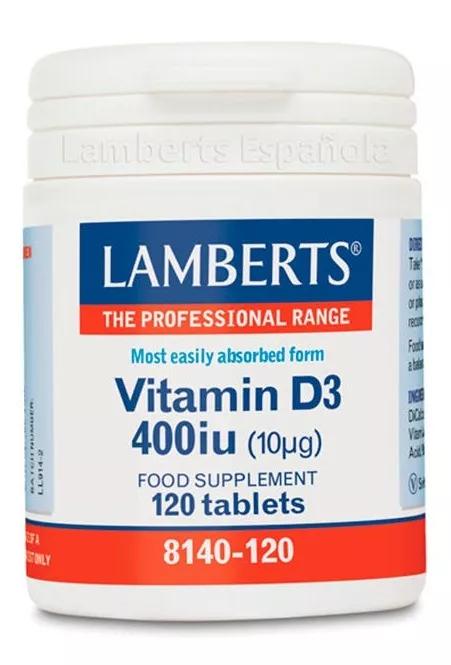 Lamberts Vitamina D3 400 UI (10µg) 120 Comprimidos