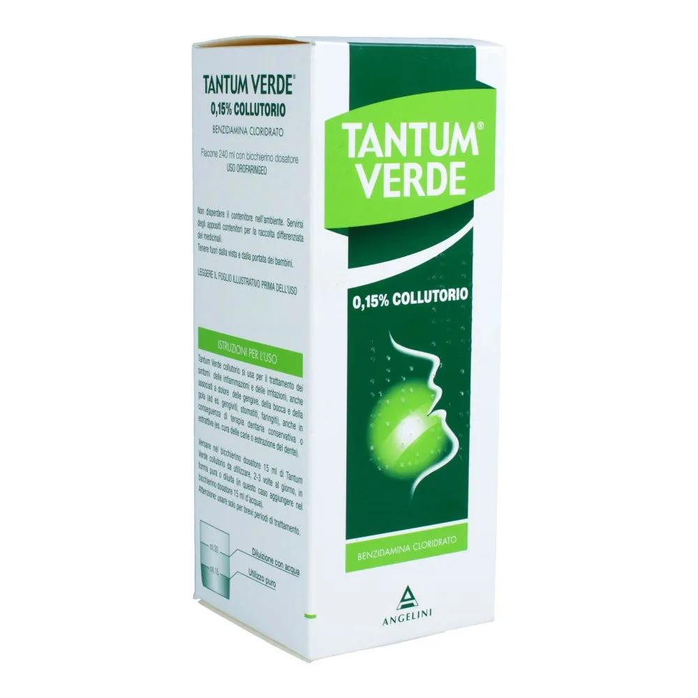 Tantum Verde Collutorio 0,15% Benzidamina cloridrato Flacone 240 ml