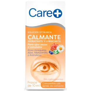 Care+ Solución Oftálmica Calmante, Hidratante y Lubricante 10 ml