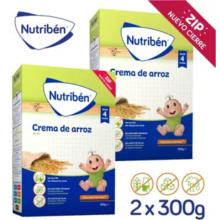 Nutriben Crema Arroz Sin Gluten 2x300 gr 