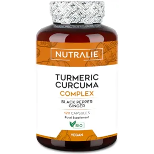 Nutralie Cúrcuma Complex Jengibre y Pimienta Negra Orgánica 120 Cápsulas