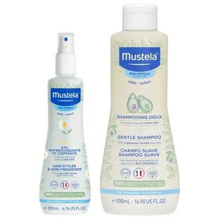 Mustela Refreshing Styling Water 200ml + Gentle Shampoo with Organic Avocado 500ml