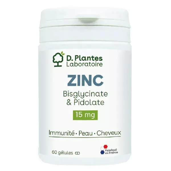 D.Plantes ZINC BISGLYCINATE & PIDOLATE  60 gélules
