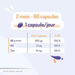 Gynéfam Supra PréConception Boîte de 2 mois 60 capsules