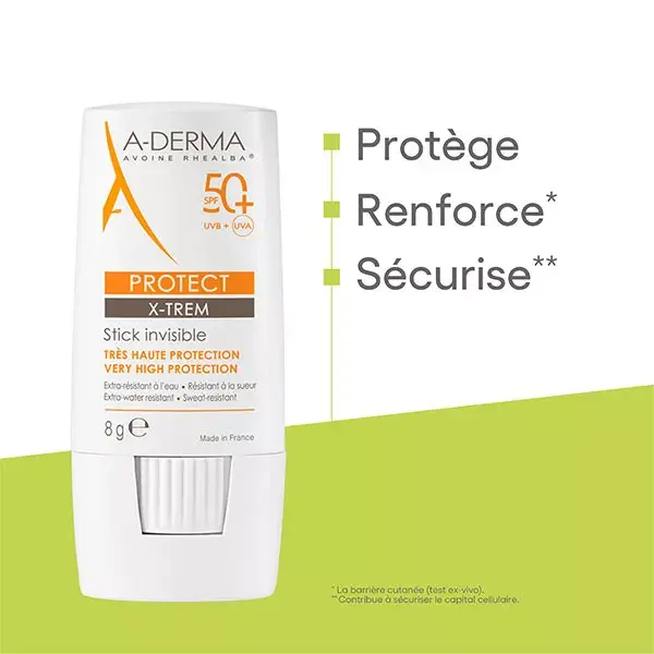 A-Derma Protect X-Trem Stick Invisible Très Haute Protection SPF50+ 8g