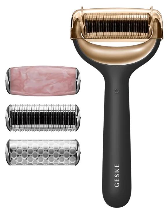 Geske MicroNeedle Gesichts- und Körperroller 9 in 1 Schwarz