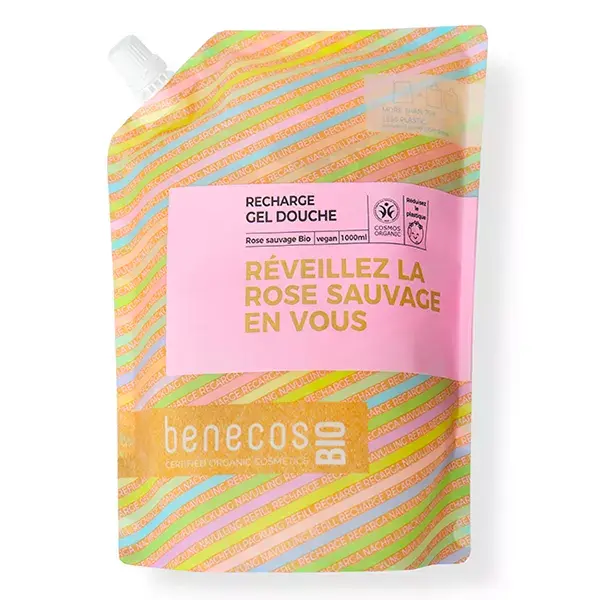 Benecos Ecorecharge Gel douche Rose Sauvage BIO 1L