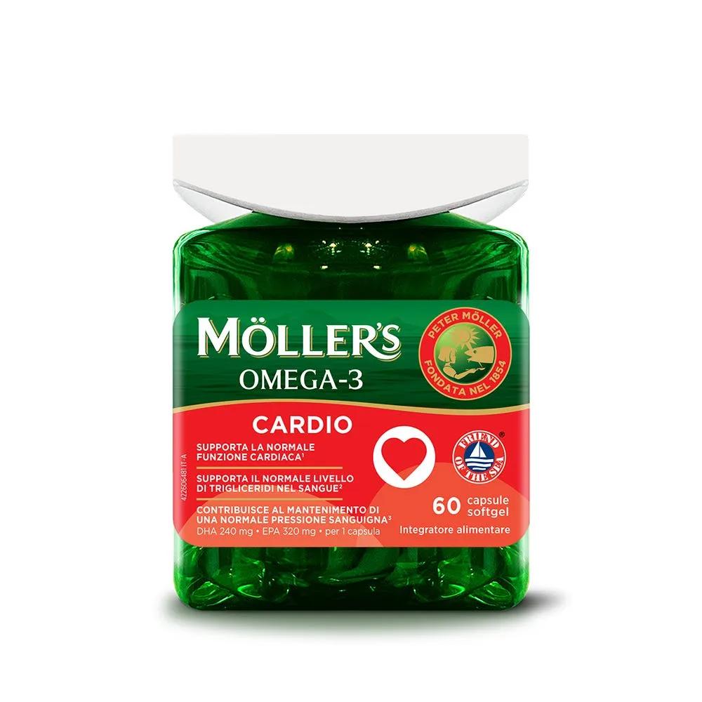 Moller's Omega 3 Cardio Integratore per la Salute del Cuore 60 Capsule