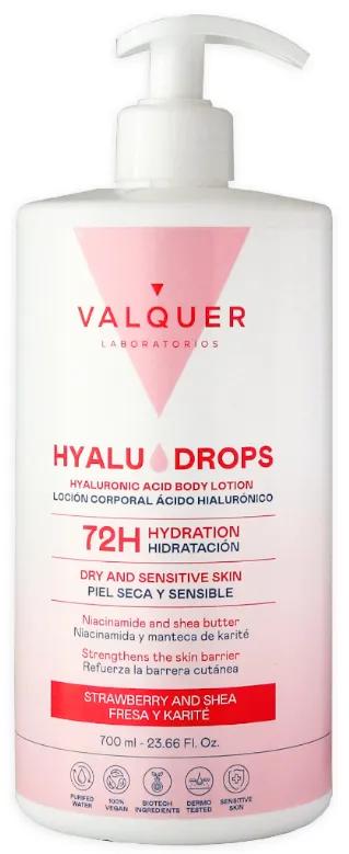 Valquer Hyaludrops Erdbeer- und Shea-Körperlotion 700 ml