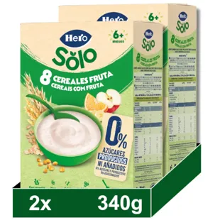 Hero Baby 8 Cereal and Fruit Porridge +6m 2x340 gr