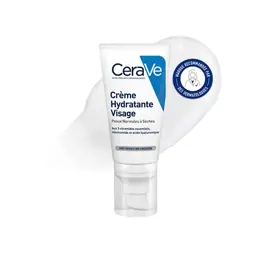 CeraVe Soins Crème Hydratante Visage Peaux Normales à Sèches 52ml