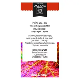 Dayang Vigne Rouge Bio 20 ampoules