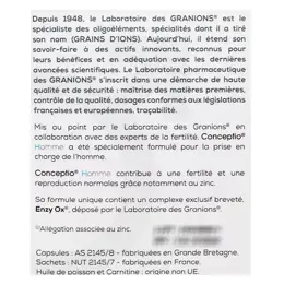 Granions Conceptio Homme 90 capsules et 30 sachets