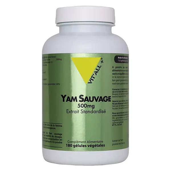 Vit'all+ YAM SAUVAGE 500mg Extrait Standardisé 180 gélules végétales