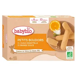 Babybio Boudoirs à l'Huile Essentielle d'Orange Douce +8m Bio 120g